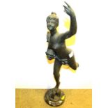 A Spelter classical figurine raised on marble base