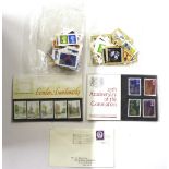 A box of stamps and albums