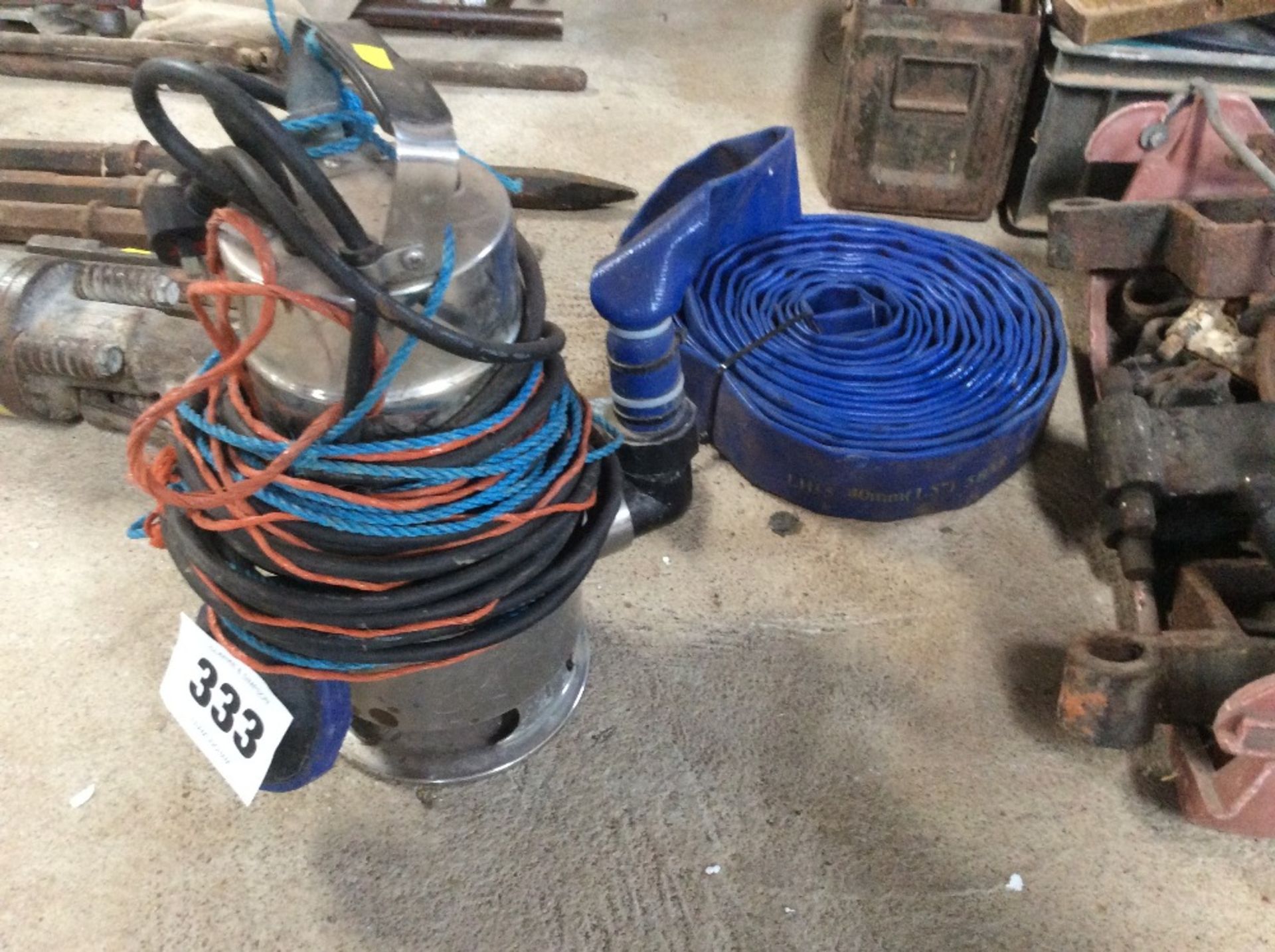 Electric water pump and lay flat hose