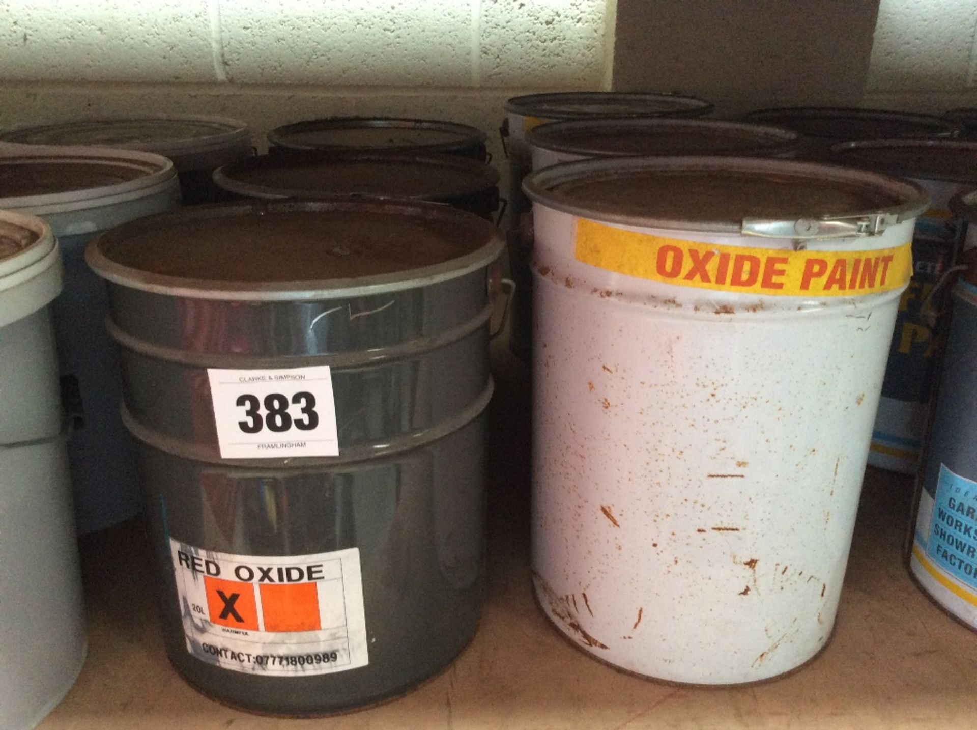 6 x Buckets of oxide metal paint