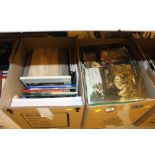 Five boxes of mostly auction catalogues and books