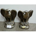 Two gilt plaster eagle ornaments