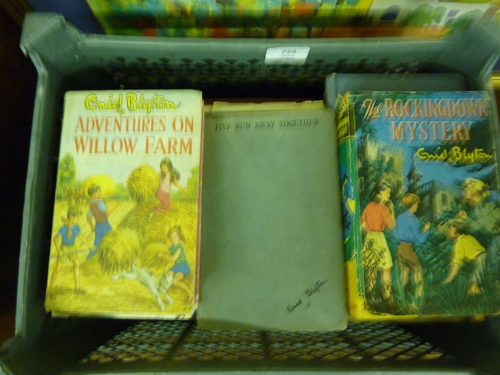 A box of Enid Blyton books