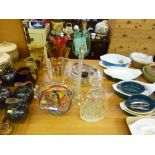 A quantity of various decorative glassware and gla
