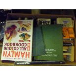 A box of various books