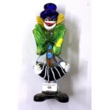 A Murano glass clown (with chips)