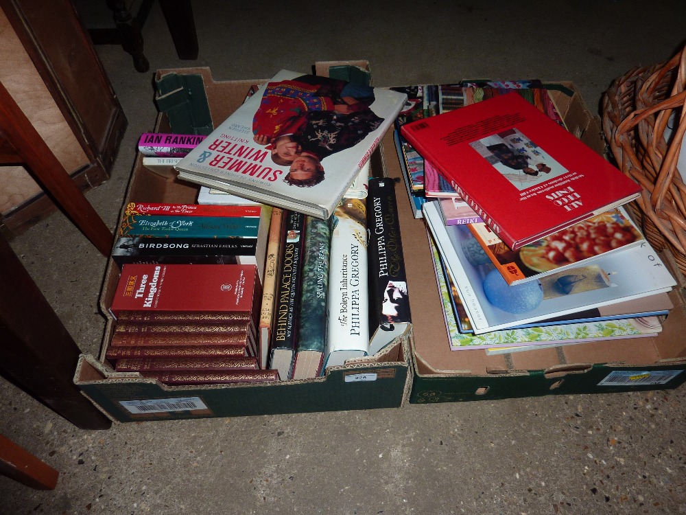 Two boxes of books