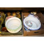 Three boxes of various glass and china
