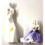 A Royal Doulton 'Happy Anniversary' figurine and o
