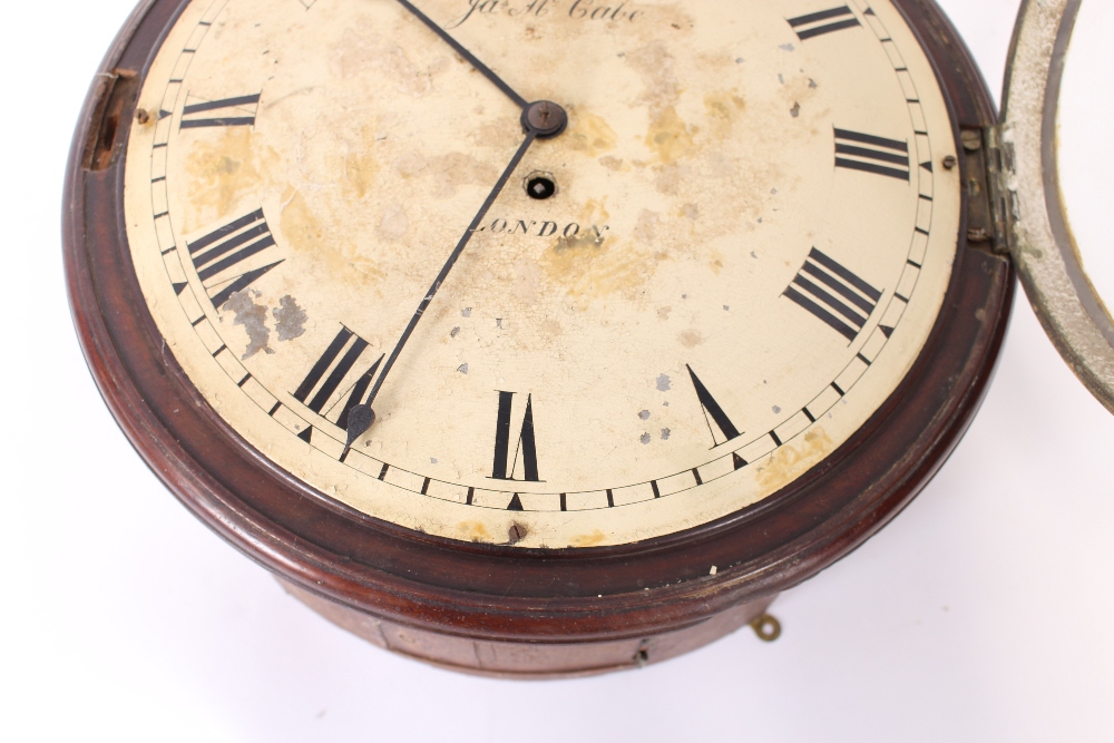 A 19th Century mahogany drop dial wall clock, by James McCabe, London, convex dial and single - Image 2 of 20