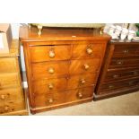 A Victorian mahogany chest fitted two short over t