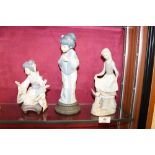 Three various Lladro figurines, one AF