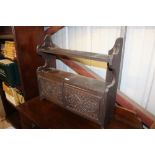 A Victorian oak hanging wall cupboard