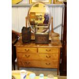 A mahogany dressing chest fitted two short over tw