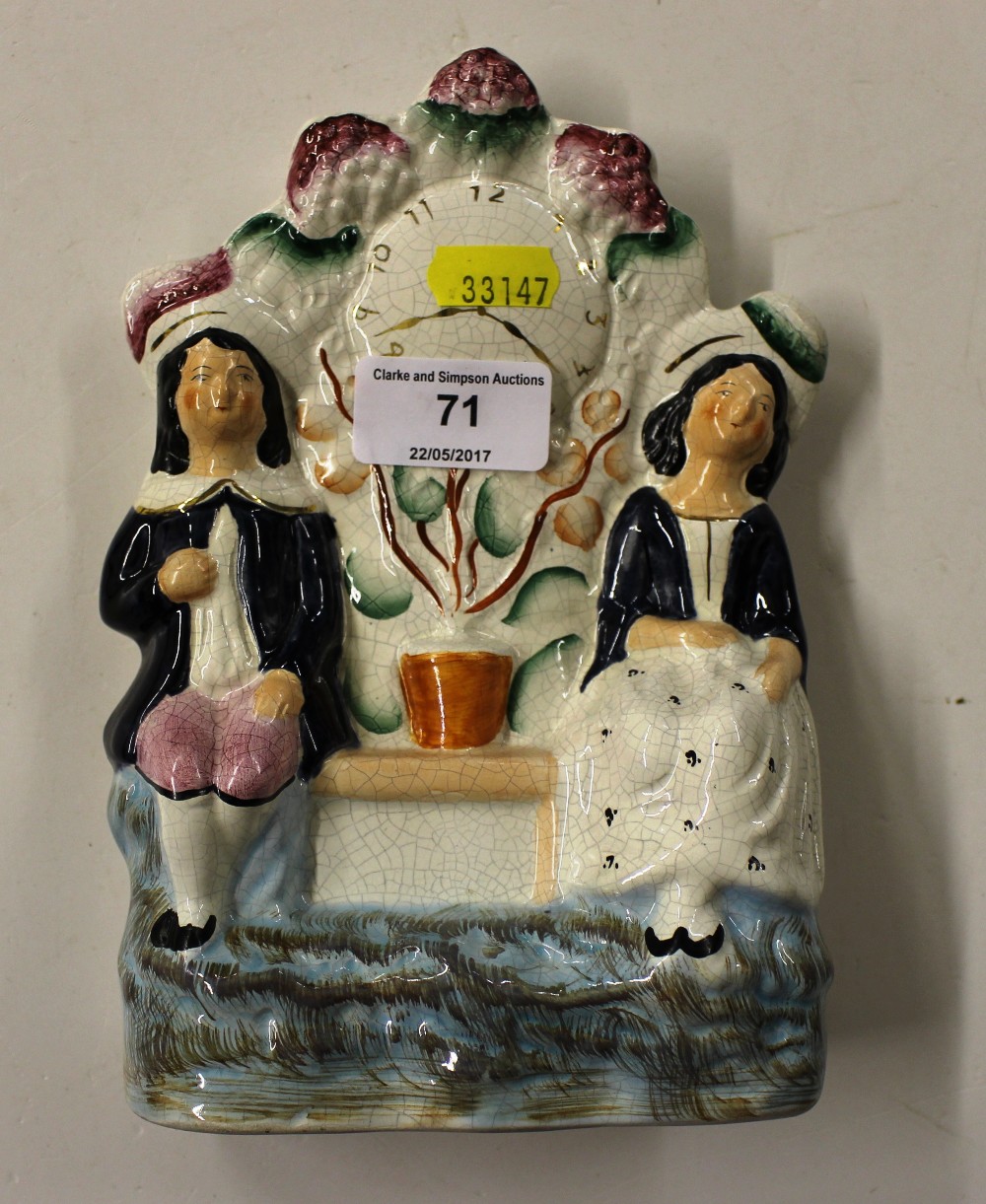 A Victorian Staffordshire flat back figure group