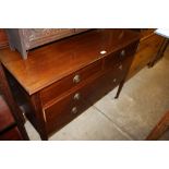 An Edwardian mahogany chest fitted two short over