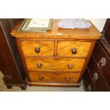 A Victorian mahogany chest fitted two short over t