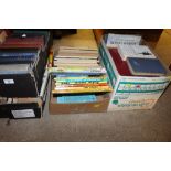 Four boxes of books