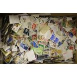 A shoebox of world stamps