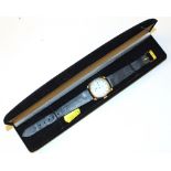 An Omega 9ct gold cased wrist watch