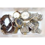 A box of various wrist watches