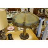 An Art Deco painted table lamp, AF