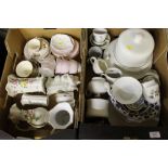Two boxes of various china