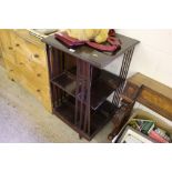 An early 20th Century mahogany swivel bookcase