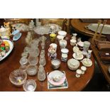 A quantity of various glassware, teacups, a Victor