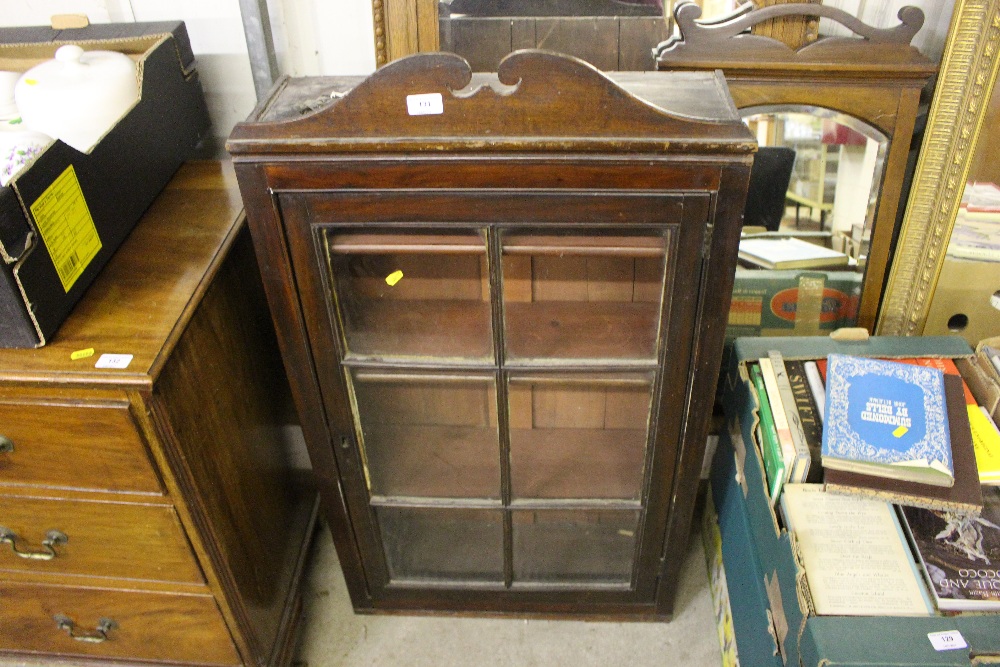 A 19th Century mahogany and glazed hanging cabinet