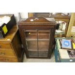 A 19th Century mahogany and glazed hanging cabinet