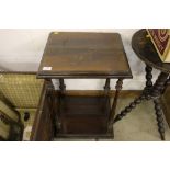 A Victorian rosewood two tier table