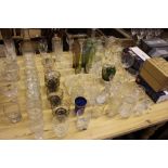 A large quantity of various glassware