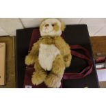 A Charlie Bear "Claire" with carrying bag