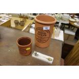 A Henry Watson pottery water cooler and preserve j