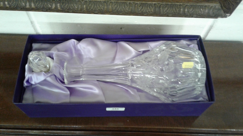 An Edinburgh crystal glass decanter and stopper in
