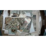 A box of miscellaneous prints