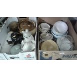 Two boxes of various china