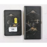 Two oriental cigarette cases