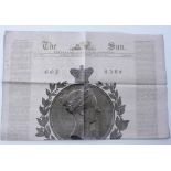 A copy of the Times newspaper for Queen Victoria'a