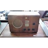 A walnut cased radio - sold as collector's item