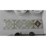 Four Victorian tiles