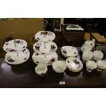 A quantity of Colclough "rose" decorated teaware a