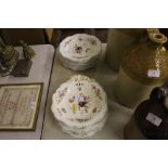 A Victorian floral decorated dessert service