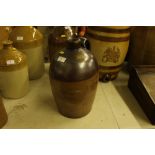 A stoneware flagon