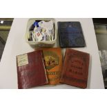 Three various stamp albums; and a box of loose sta