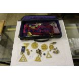 A case of various Masonic items