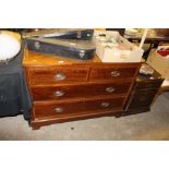 An Edwardian mahogany chest fitted two short over