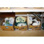 Three boxes of various sundry china