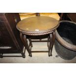 A pair of mahogany occasional tables